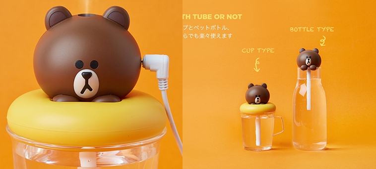 ラインフレンズ LINEFRIENDS 卓上加湿器 USB TYPE-C韓国限定 加湿器 卓上 おすすめ ラインフレンズ 仲良い LINEFRIENDS 卓上
