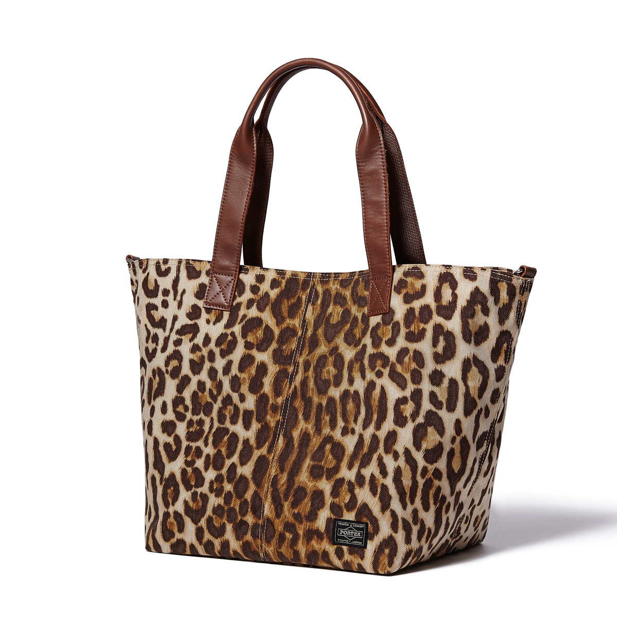 日本headporter豹纹tote bag