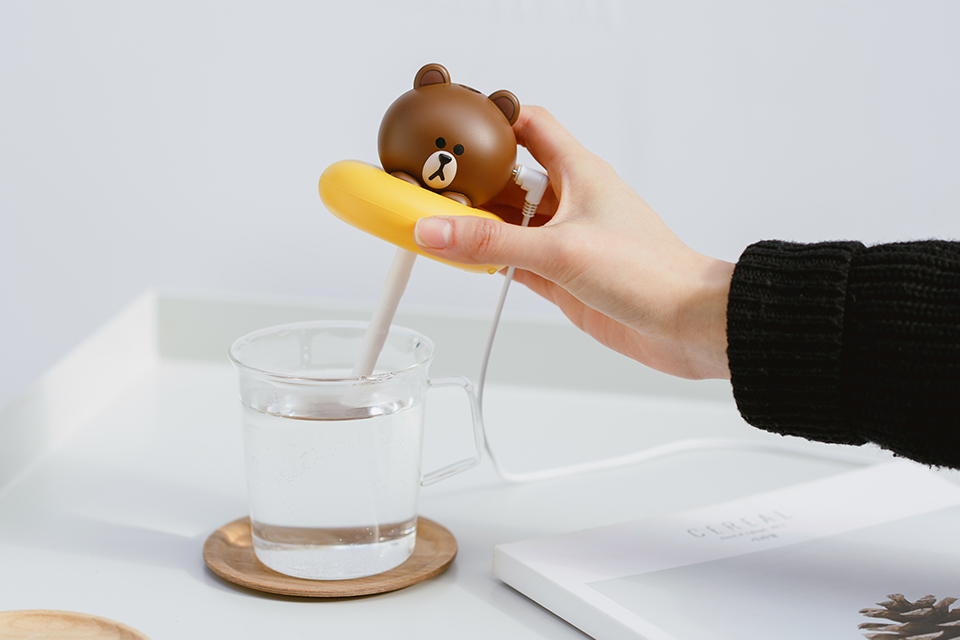 ラインフレンズ LINEFRIENDS 卓上加湿器 USB TYPE-C韓国限定 加湿器 卓上 おすすめ ラインフレンズ 仲良い LINEFRIENDS 卓上
